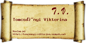 Tomcsányi Viktorina névjegykártya